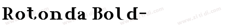 Rotonda Bold字体转换